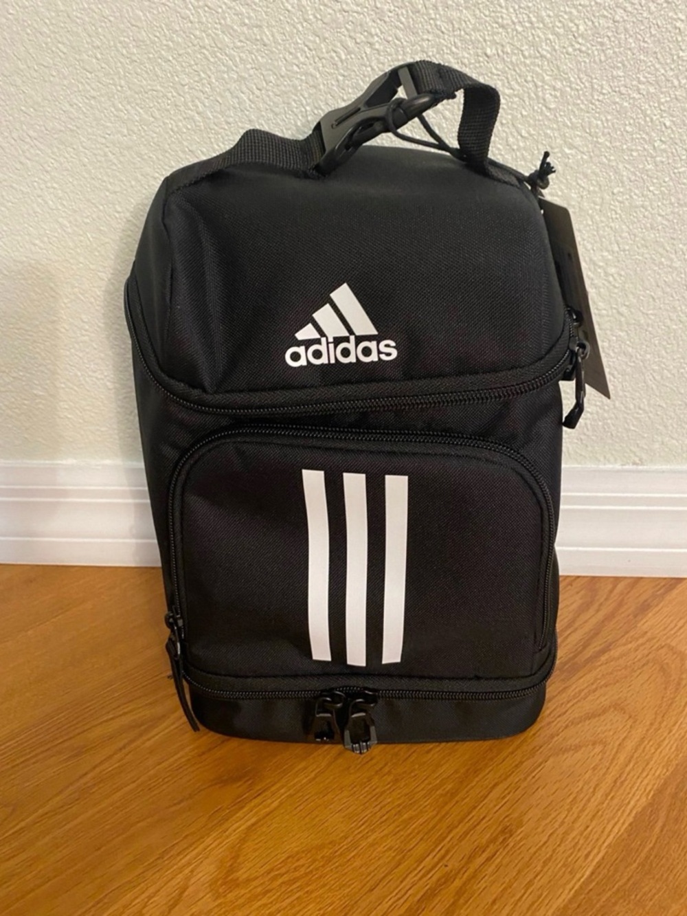 New adidas Black Lunch Bag with White Logo